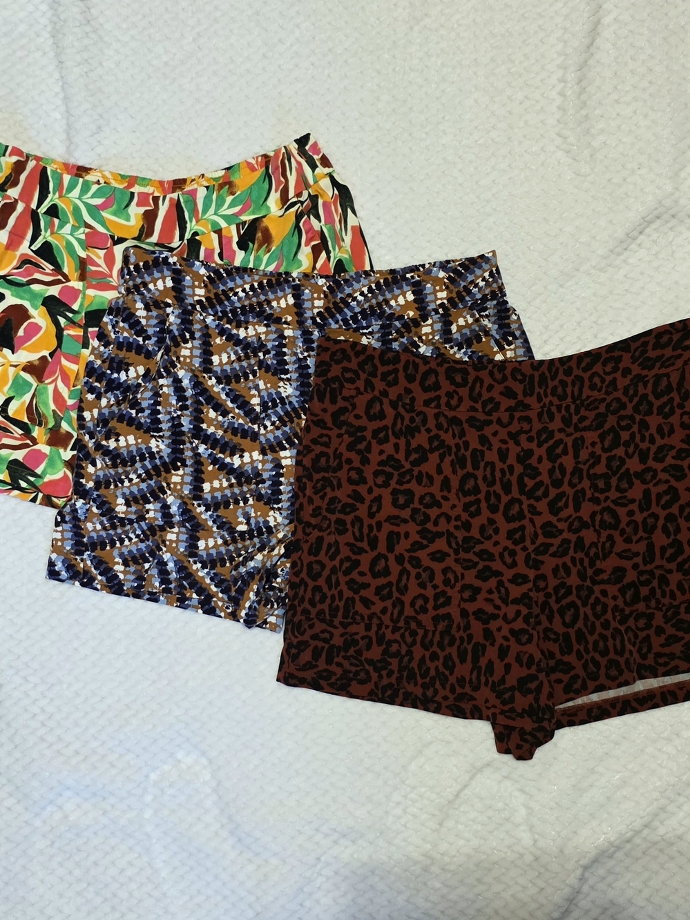 Nine West Women's Trio of Printed Shorts — Multicolor, Blue, Brown